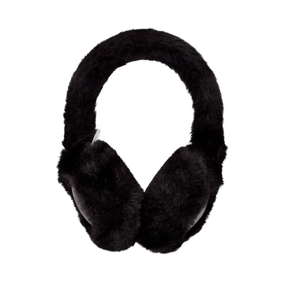 🆕 APPARIS Faux Fur Stole Wrap Scarf & Faux Fur Earmuffs Black White - Picture 8 of 9